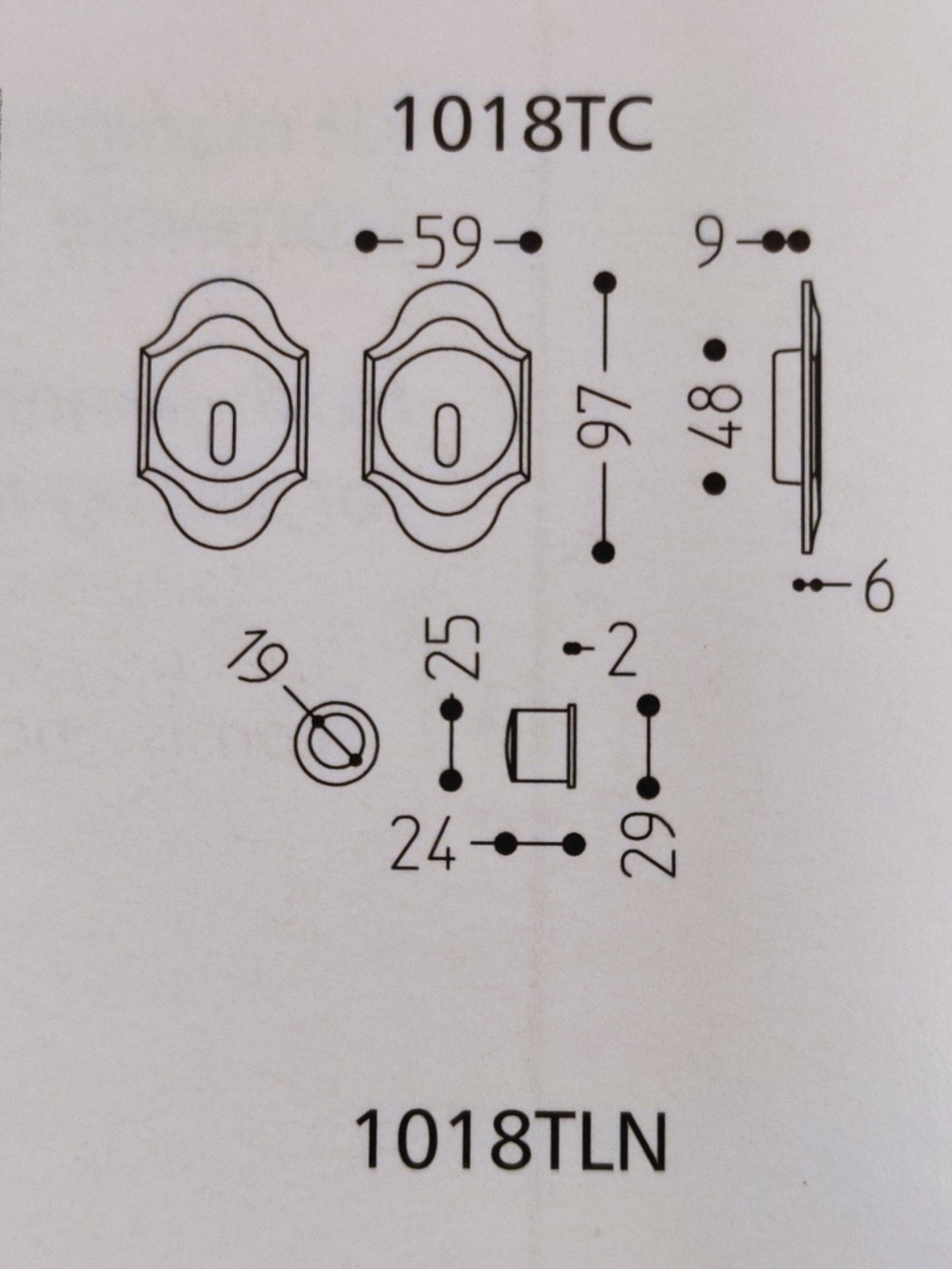 KIT MANIGLIA INCASSO PER PORTA SCORREVOLE MANDELLI CLIP 1018 TC CON FORO CHIAVE
