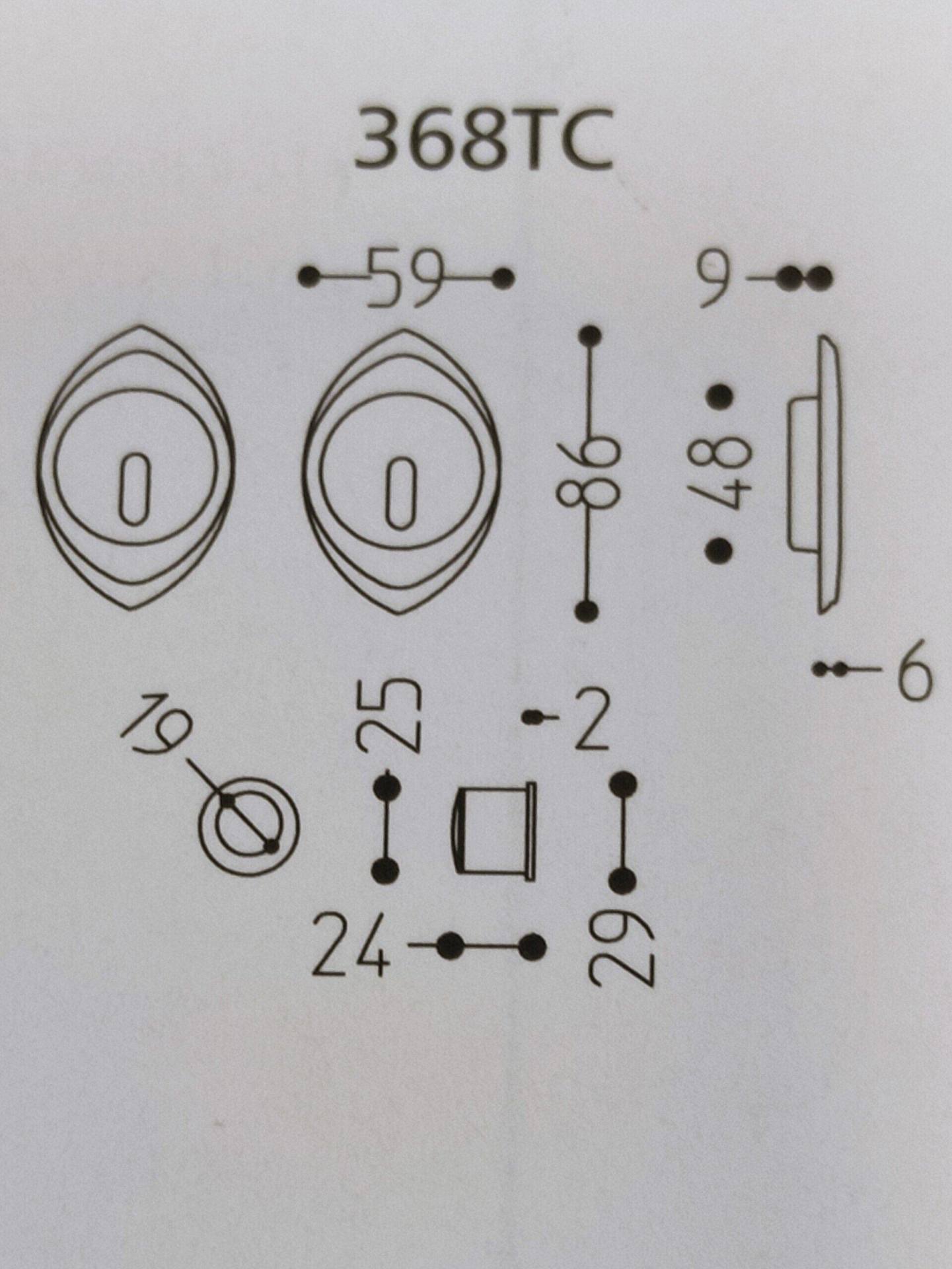 KIT MANIGLIA INCASSO PER PORTA SCORREVOLE MANDELLI CLIP 368 TC CON FORO CHIAVE