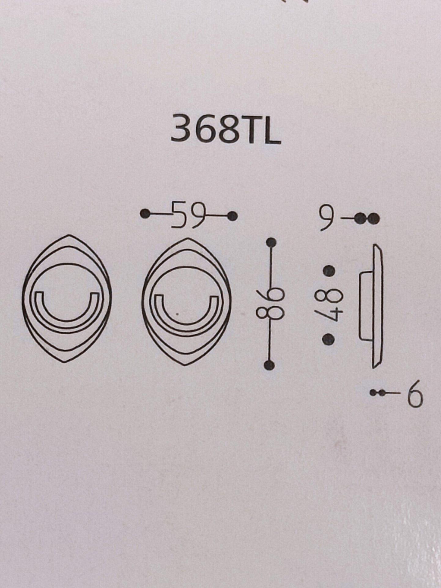 KIT MANIGLIA  INCASSO PER PORTA SCORREVOLE A LIBRO MANDELLI  CLIP 368 TL CON ANELLO